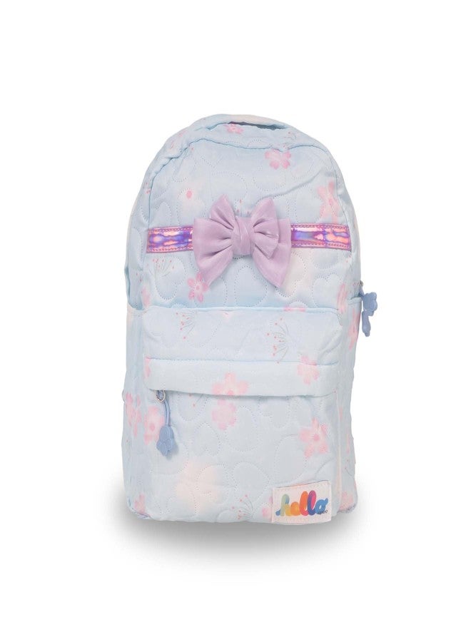 WISHKEY Bag for Pre-Schoolers, Waterproof Mini Backpack for Kids, Stylish Ribbon Backpack for Kids, Lightweight Small Size Bag for Play School Kid's, Picnic Bag, Travel Bag, (Pack of 1, Blue) - Image 1